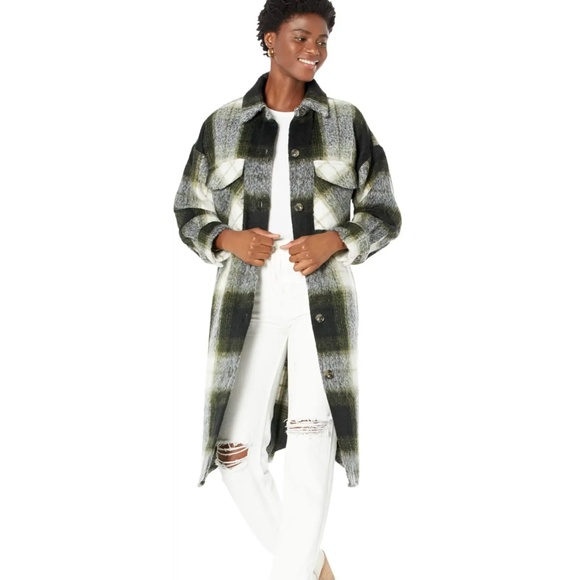 Steve Madden ◡̈ Oversized Flannel Plaid Chloe Shacket NWOT - Picture 12 of 13